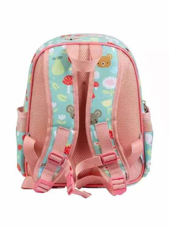 A Little Lovely Company School Bag Backpack Kindergarten Multicolour with Water Bottle Holder