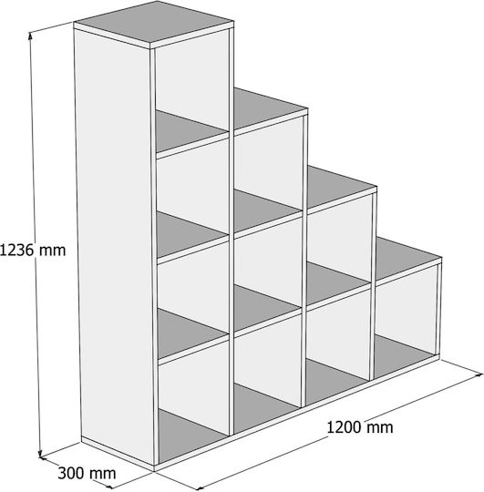 Bibliothek Scale Sonoma 120x30x123,6cm