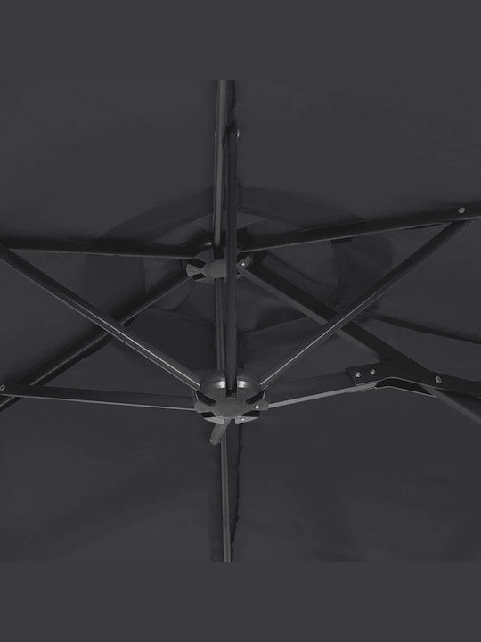 Round Metal Black Garden & Terrace Parasol Φ3.16xH2.4m