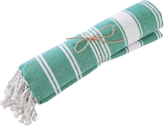 Butlers Beach Towel Cotton Turquoise with Fringes 170x90cm.