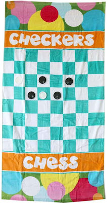 Beach Towel Cotton Turquoise 140x70cm.