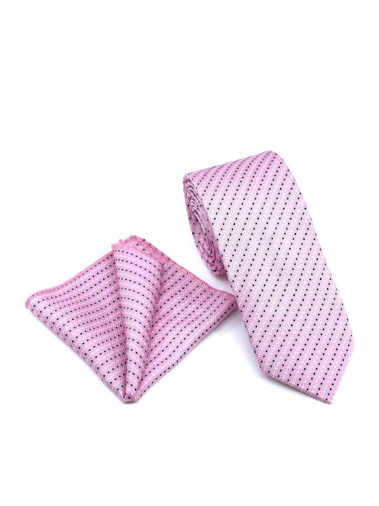 Legend Accessories Set de Cravată pentru Bărbați Tipărit în Culorea Roz