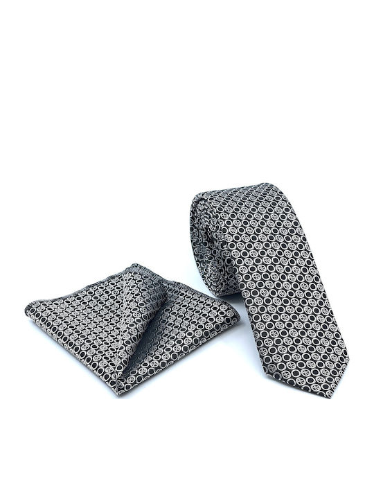 Legend Accessories Σετ Ανδρικής Γραβάτας με Σχέδια σε Μαύρο Χρώμα Legend Accessories Σετ Ανδρικής Γραβάτας με Σχέδια σε Μαύρο Χρώμα