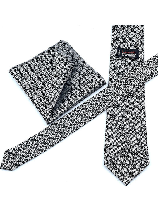 Legend Accessories Set de Cravată pentru Bărbați Tipărit în Culorea Negru