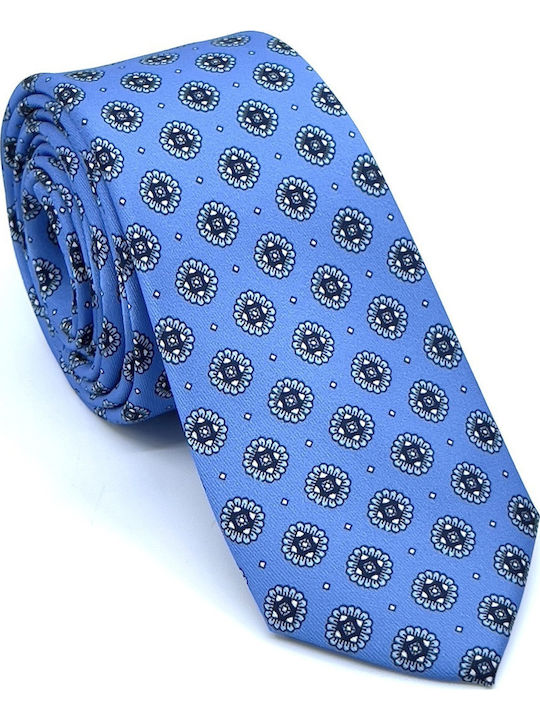 Legend Accessories Silk Men's Tie Printed Light Blue