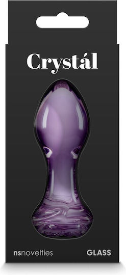 Ns Novelties Crystal Rose Glass Πρωκτική Σφήνα Μωβ