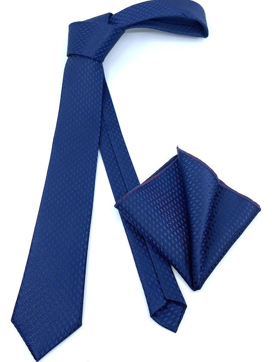 Legend Accessories Herren Krawatten Set Monochrom in Blau Farbe