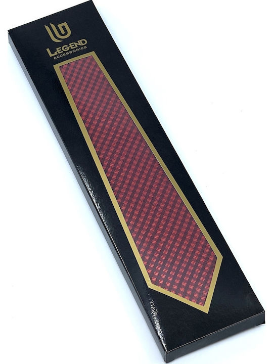 Legend Accessories Σετ Ανδρικής Γραβάτας με Σχέδια σε Κόκκινο Χρώμα