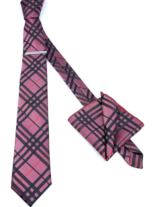 Legend Accessories Synthetic Men's Tie Set Printed Fuchsia