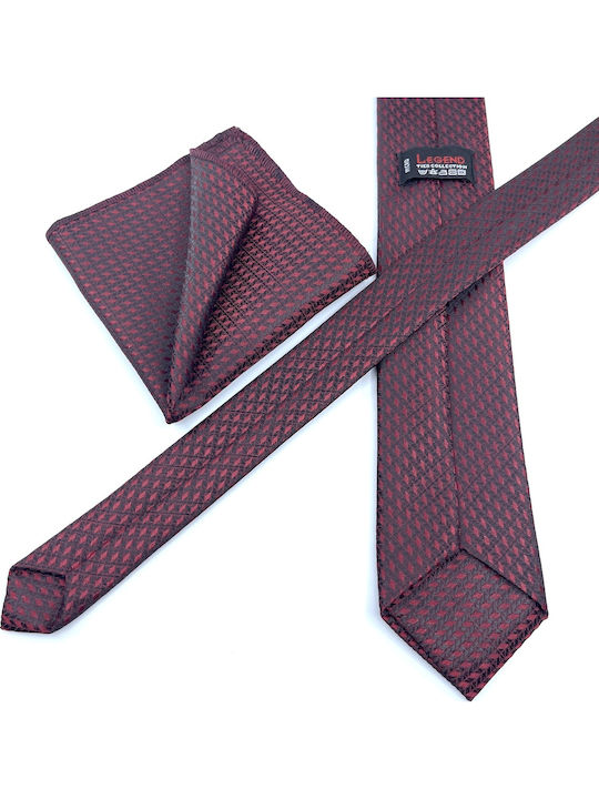 Legend Accessories Men's Tie Set Monochrome Burgundy