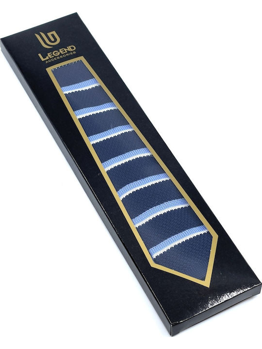 Legend Accessories Synthetic Men's Tie Knitted Printed Navy Blue