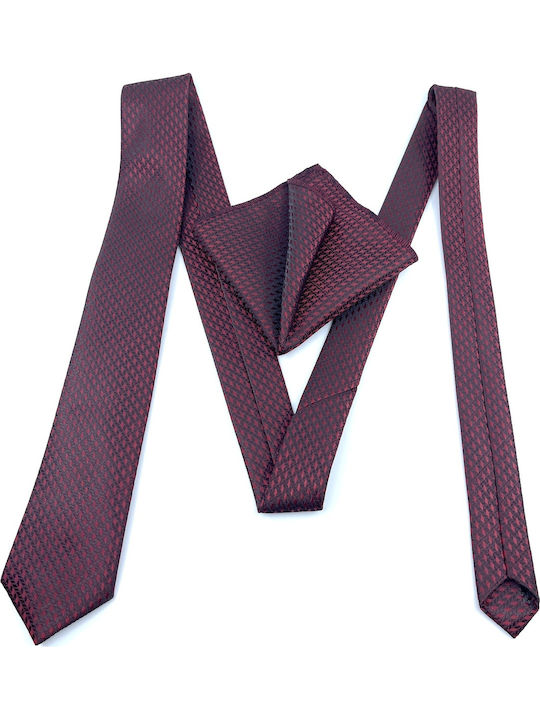 Legend Accessories Men's Tie Set Monochrome Burgundy