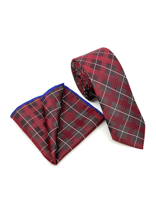 Legend Accessories Synthetic Men's Tie Set Printed Burgundy