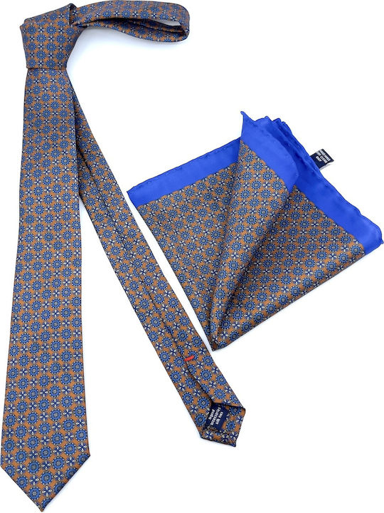 Legend Accessories Silk Men's Tie Printed Navy Blue