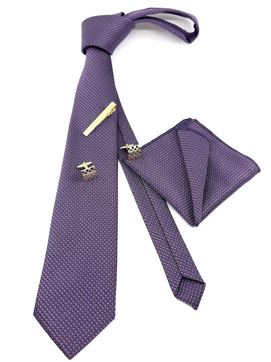 Legend Accessories Men's Tie Set Printed Lilac