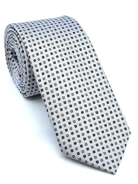 Legend Accessories Herren Krawatten Set Gedruckt in Silber Farbe