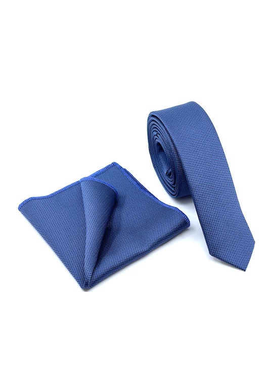 Legend Accessories Herren Krawatten Set Gedruckt in Blau Farbe L-047-4.5CM-33