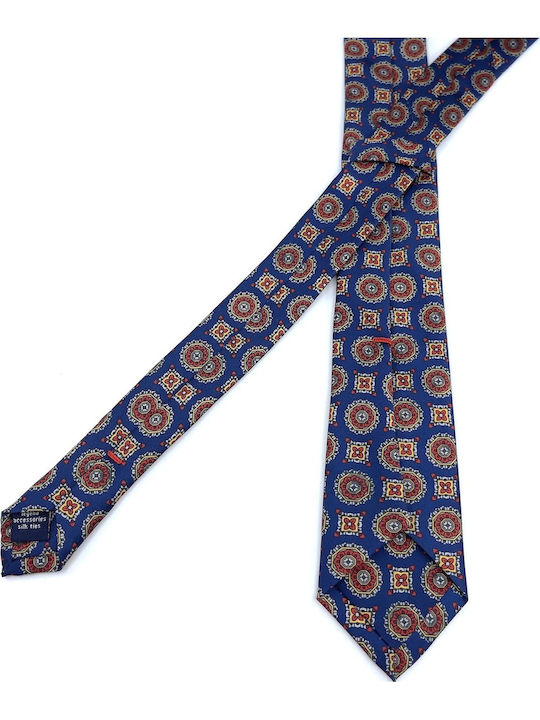 Legend Accessories Silk Men's Tie Printed Blue
