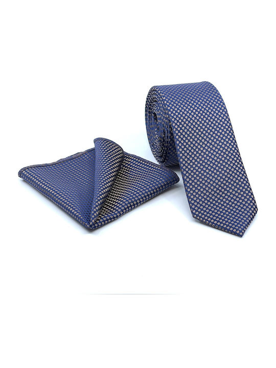 Legend Accessories Herren Krawatten Set Gedruckt in Blau Farbe
