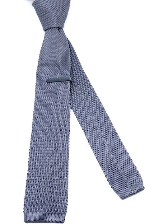 Legend Accessories Herren Krawatte Synthetisch Gestrickt Monochrom in Gray Farbe