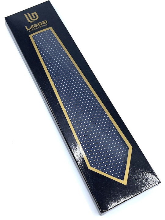 Legend Accessories Σετ Ανδρικής Γραβάτας με Σχέδια σε Navy Μπλε Χρώμα