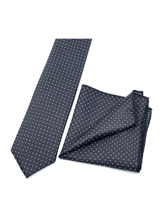 Legend Accessories Men's Tie Set Synthetic Printed in Black Color