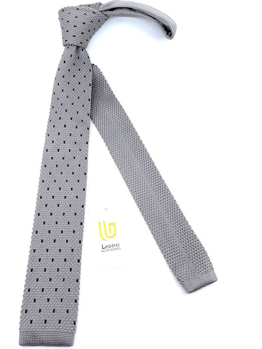 Legend Accessories Men's Tie Knitted Printed Gray