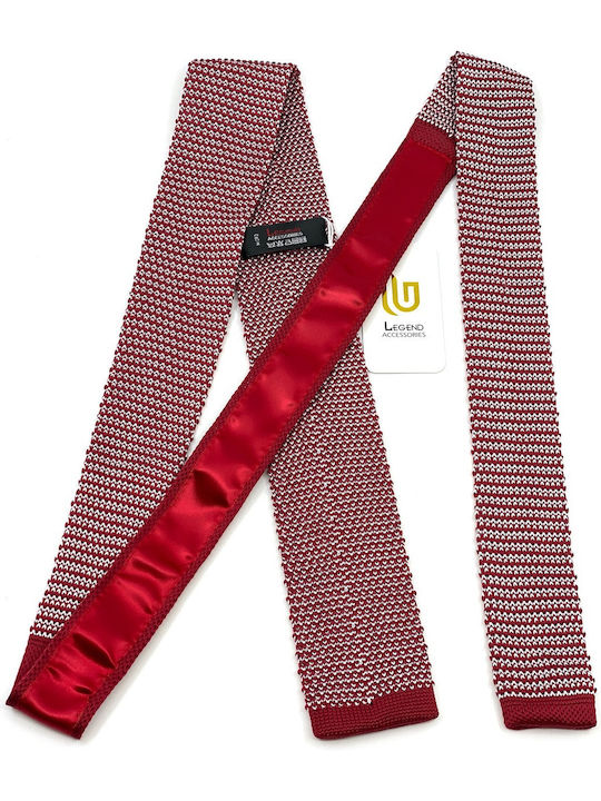 Legend Accessories Cravată pentru Bărbați Sintetic Tricotată Tipărit în Culorea Roșu