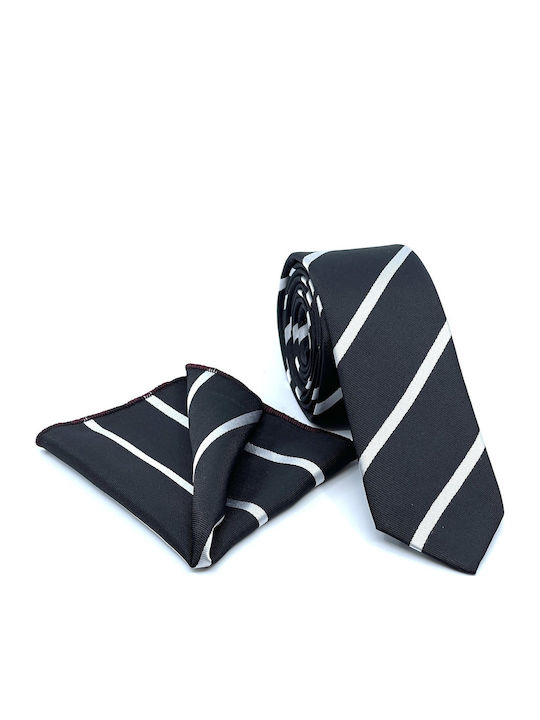 Legend Accessories Set Cravate Bărbați Mătase Tipărită În Culoare Neagră