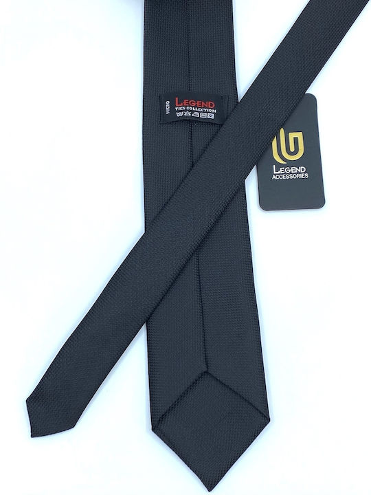 Legend Accessories Men's Tie Monochrome in Black Color Legend Accessories Men's Tie Monochrome in Black Color
