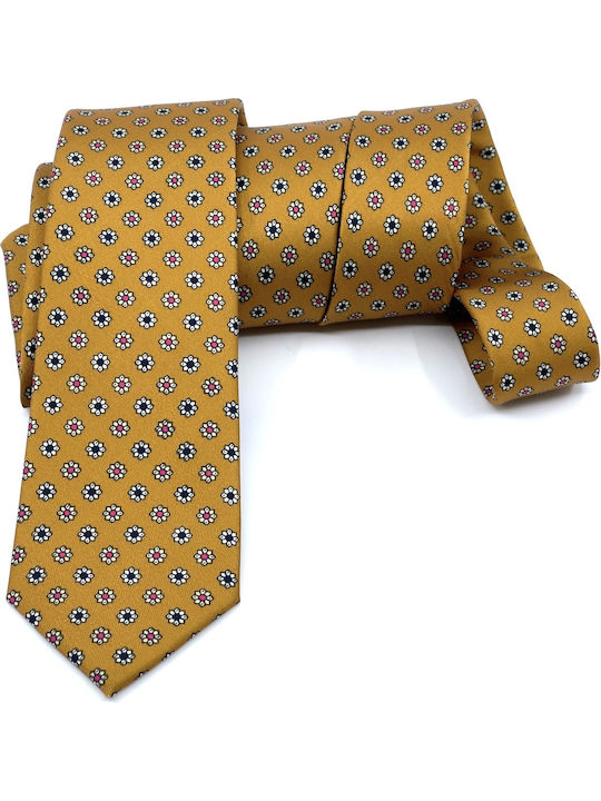 Legend Accessories Herren Krawatte Seide Gedruckt in Braun Farbe