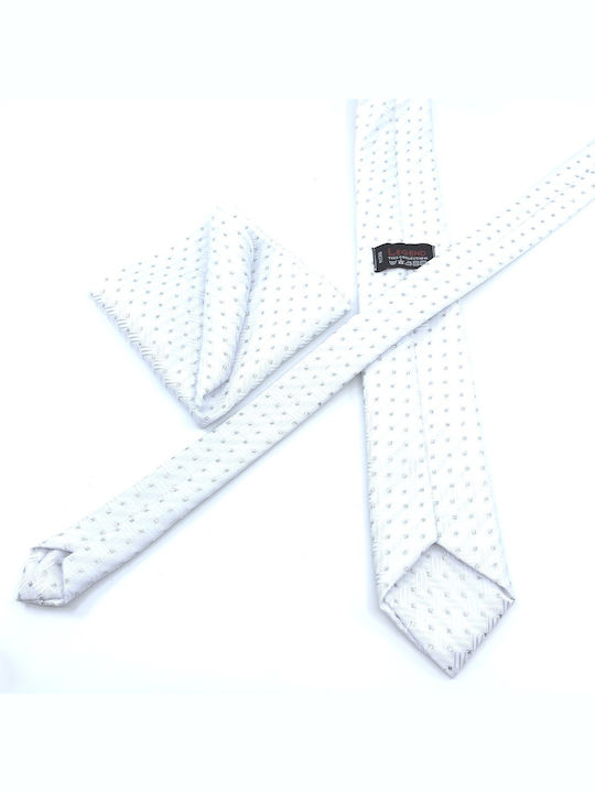 Legend Accessories Herren Krawatten Set Gedruckt in Weiß Farbe