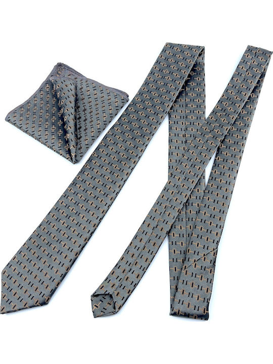 Legend Accessories Herren Krawatten Set Gedruckt in Gray Farbe
