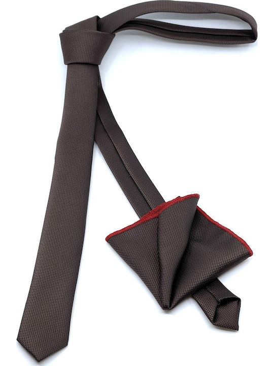 Legend Accessories Men's Tie Set Printed Brown