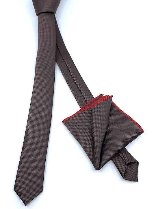 Legend Accessories Men's Tie Set Printed Brown