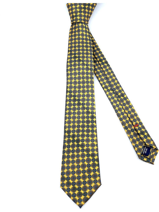 Legend Accessories Silk Men's Tie Printed Yellow