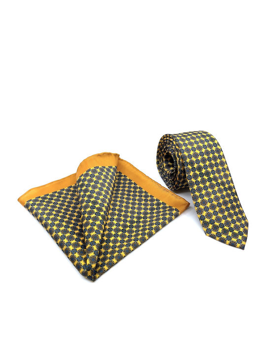 Legend Accessories Silk Men's Tie Printed Yellow