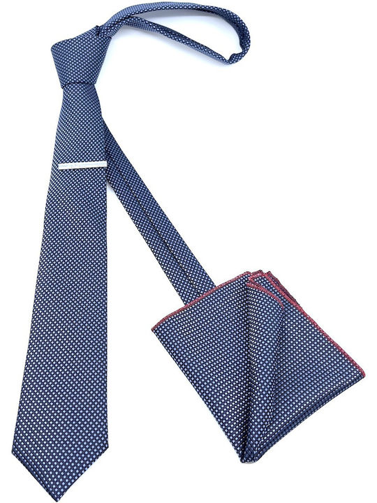 Legend Accessories Herren Krawatten Set Synthetisch Gedruckt in Marineblau Farbe