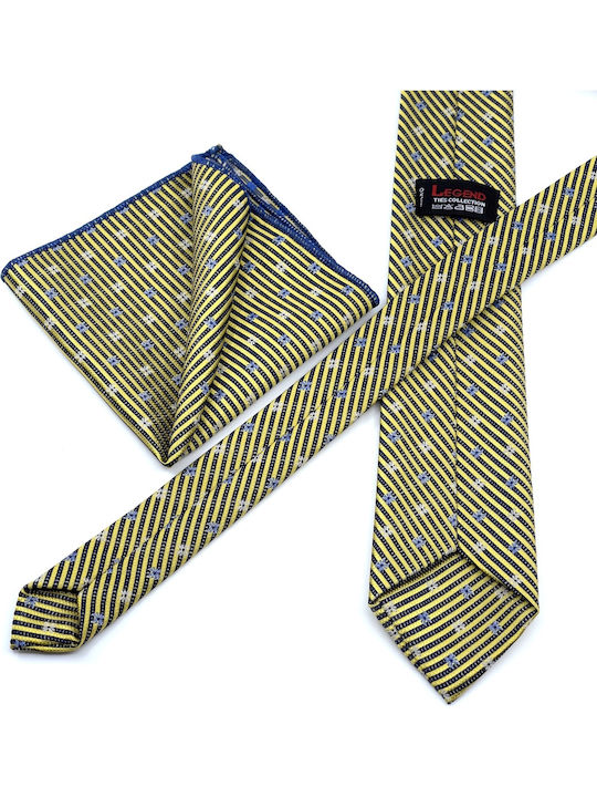 Legend Accessories Men's Tie Set Printed Yellow