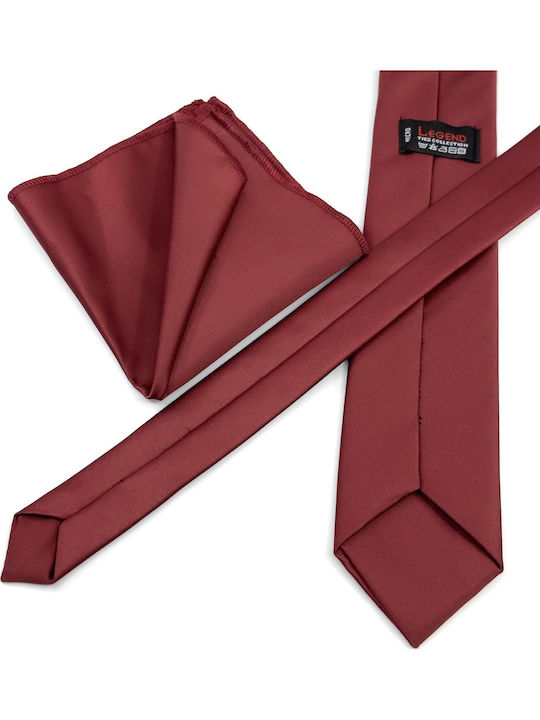 Legend Accessories Men's Tie Set Monochrome Burgundy