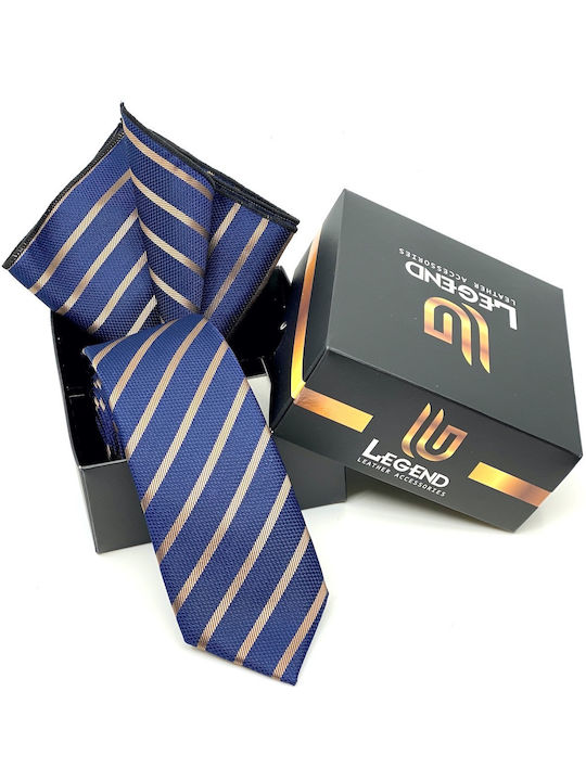 Legend Accessories Synthetic Men's Tie Set Printed Blue