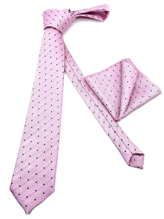 Legend Accessories Herren Krawatten Set Gedruckt in Rosa Farbe