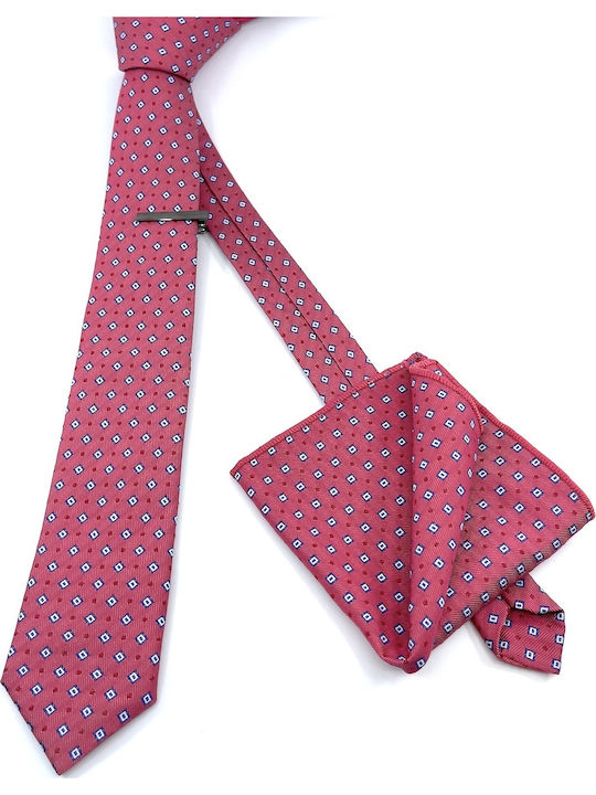 Legend Accessories Set de Cravată pentru Bărbați Tipărit în Culorea Roz
