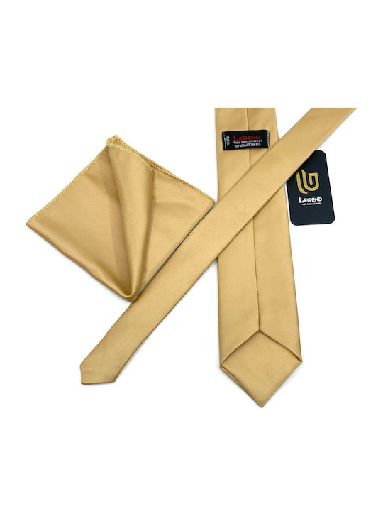 Legend Accessories Synthetic Men's Tie Set Monochrome Gold