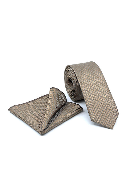 Legend Accessories Men's Tie Set Monochrome Beige