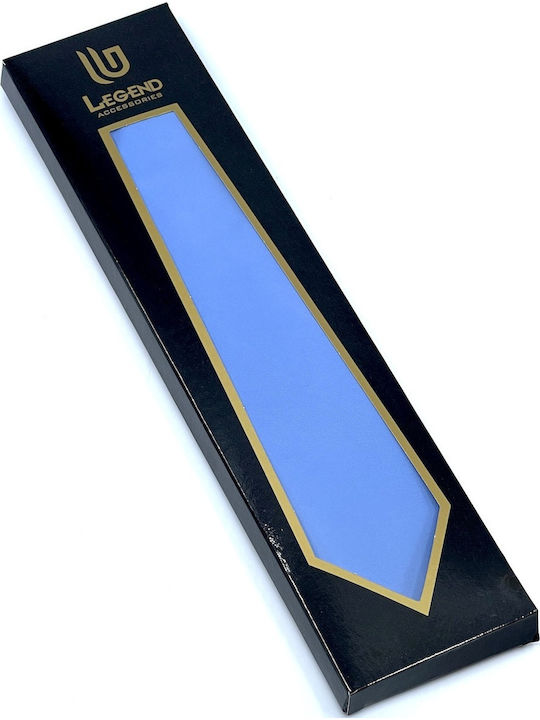 Legend Accessories Σετ Ανδρικής Γραβάτας Μονόχρωμη σε Μπλε Χρώμα