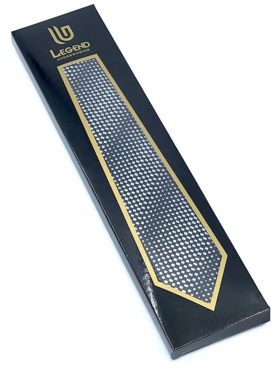 Legend Accessories Set Cravate Bărbați Mătase Tipărită În Culoare Argintie
