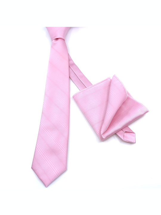 Legend Accessories Set de Cravată pentru Bărbați Tipărit în Culorea Roz
