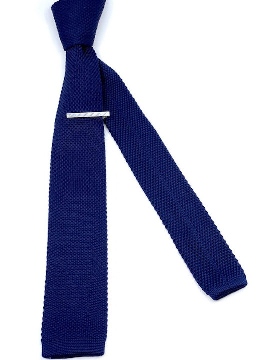 Legend Accessories Men's Tie Knitted Monochrome Blue