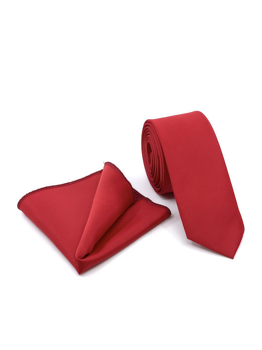 Legend Accessories Synthetic Men's Tie Set Monochrome Red